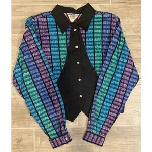 Vintage 80s Punchy Cowgirl Rodeo Top